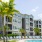 resort style pol next to building